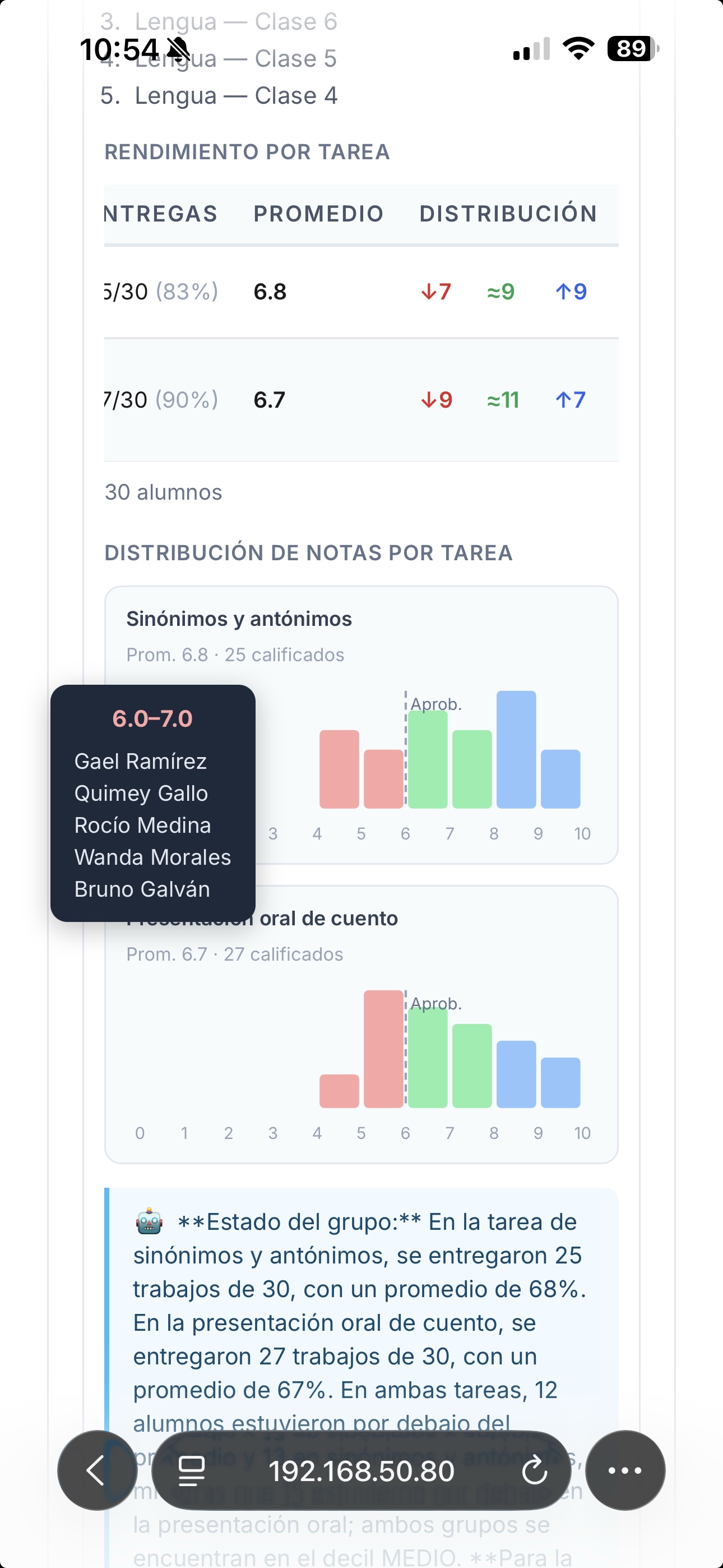 Estudia · Planificación de clases
